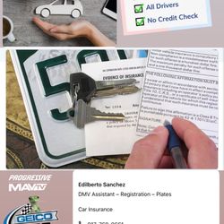 Car insurance and registration services
