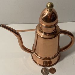 Vintage Metal Copper Teapot Kettle