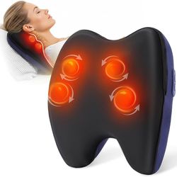 Shiatsu Neck and Back Massager with Heat, Neck and Shoulder Massagers, Deep Tissue Kneading Massage Pillow for Lower Back, Shoulder, Leg Muscle Pain R
