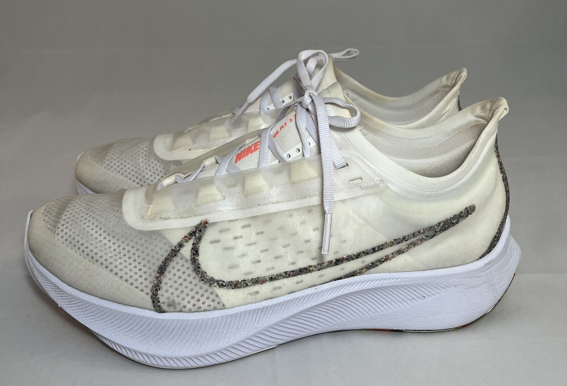 Nike Zoom Fly 3 AW White Lava Glow Athletic Sneakers BV7780-100 Women Sz 11