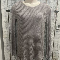 Brand New Apt. 9 Khaki Sequin Tunic Sweater Top Size Large