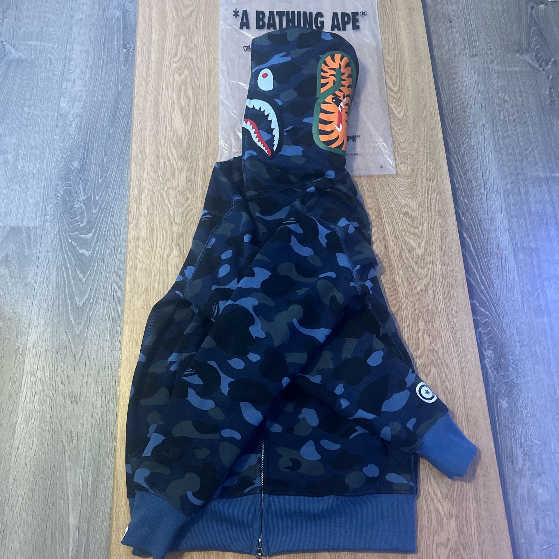 Blue bape hoodie 100% authenticity