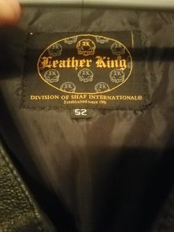 Real leather ,King leather brand, vest size 52