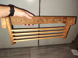 Wooden tie rack