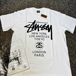 White world tour tee Stussy shirt
