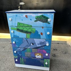 Minecraft 5 Drawers Dresser Different Cartoon Characters Available 