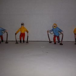 Vintage Toy Skiiers Cake Toppers