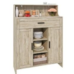 Viaozutis Storage Cabinet With Doors And Drawers