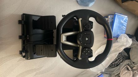 PlayStation Portal and PlayStation  steering wheel and pedals