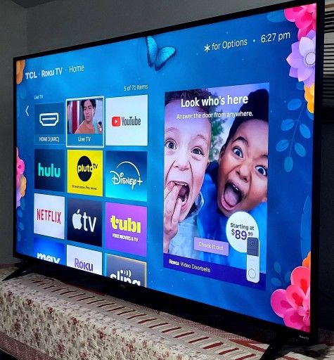 🟠SMART TV TCL 75" 4K ROKU LED HDR DOLBY VISION FULL UHD 2160p🔴 ( NEGOTIABLE )🟢 FREE DELIVERY 🟡