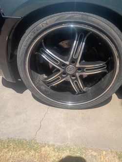22 inch rims and tires. For Dodge charger