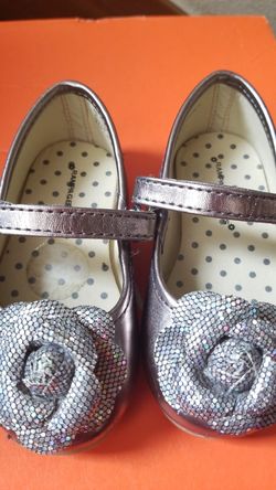 beautiful silver baby girl shoes