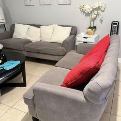 Gray Sofa and Love Seat