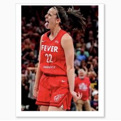 CAITLIN CLARK ULTRA PREMIUM GLOSSY 8.5x11 ROOKIE INDIANA FEVER TONGUE OUT! REPRINT WALL/LOCKER BASKETBALL POSTER