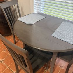 3 Seat Dining Table Gray
