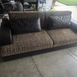 Leather Couch Folds Flat as Bed