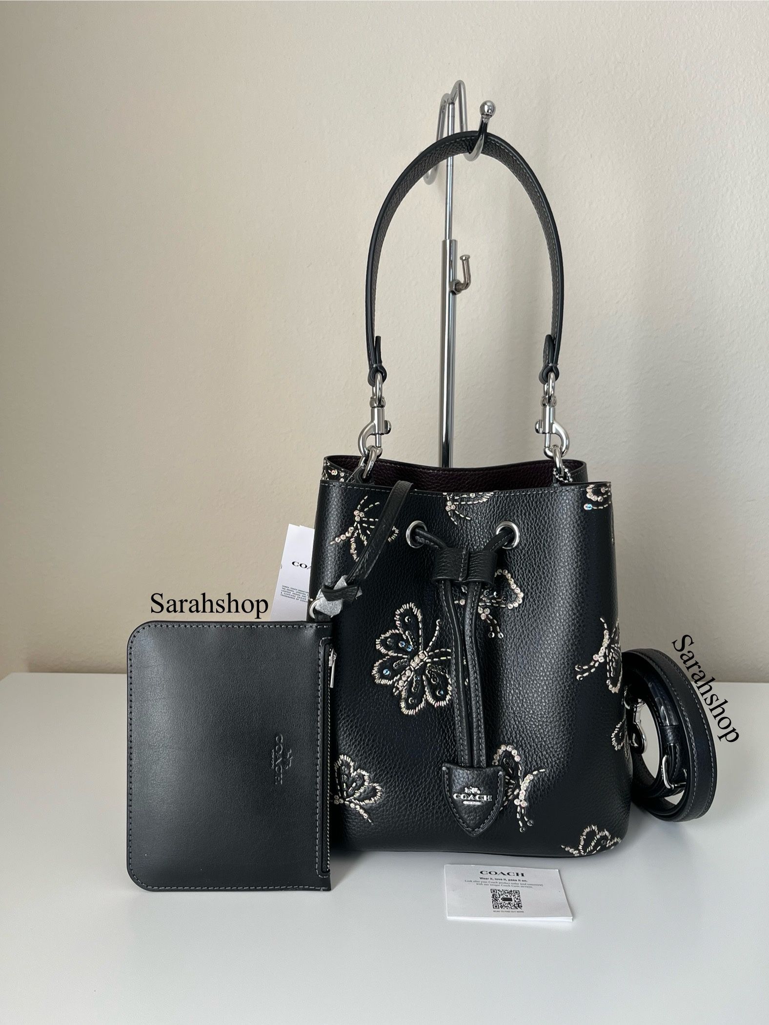 Coach Rowan Bucket Bag With Butterfly Print