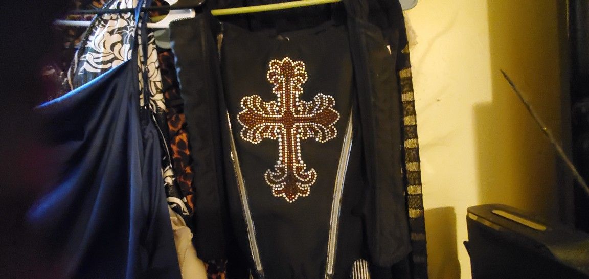 Womens Large Diamond Cross Corset Top