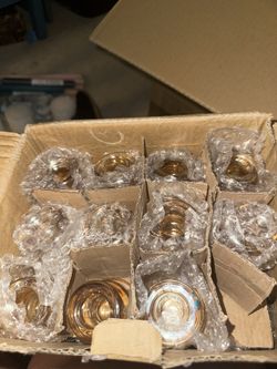 Gold/Amber Candle Holder