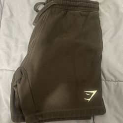 Gymshark Men’s Small Sweat Shorts Black Fleece Athletic Gym Logo Workout