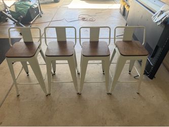 Metal counter height stools 2’ seating height.