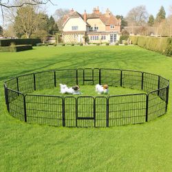 24"H 16-Panel Large Dog Playpen for Outdoor Indoor