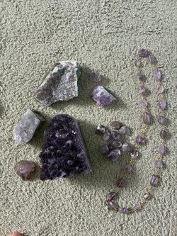 Amethyst Crystal Collection with Amethyst Necklace