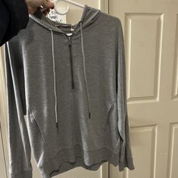 grey quarter Zip Sweatshirt 