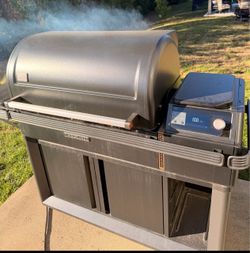 Traeger Timberline XL Pellet Grill – WiFi, Dark Gray, Cabinet & Side Shelf