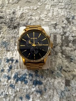 Nixon Sentry Gold Watch
