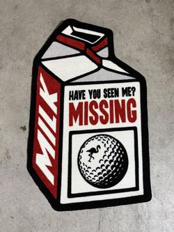 Milk Carton Missing Golf Ball Novelty Rug