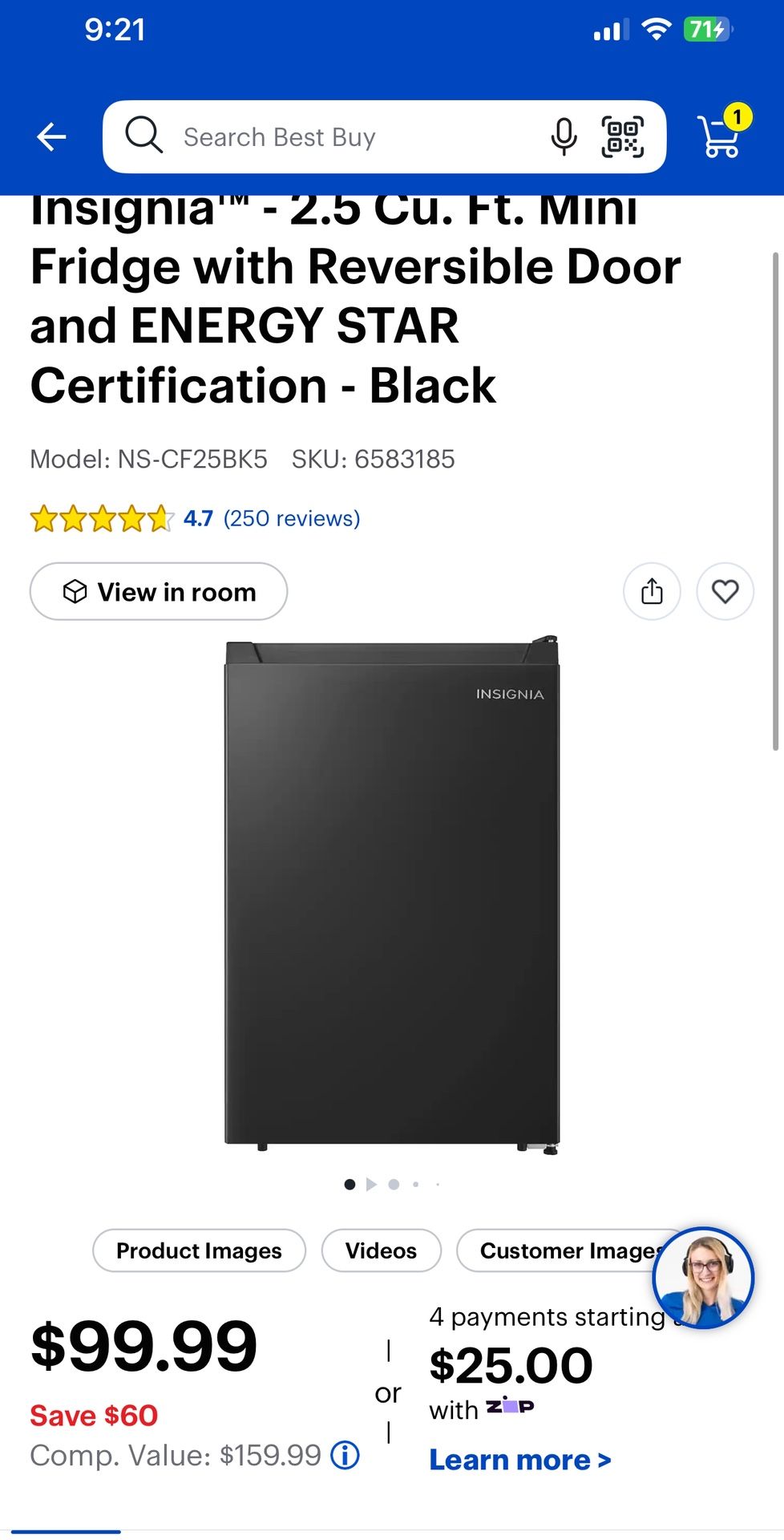 Insignia Mini Fridge