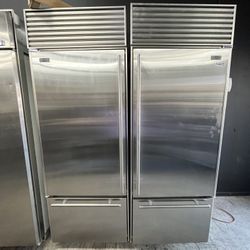 Stainless Steel Built In Subzero 60” Fridge Bottom Freezer 