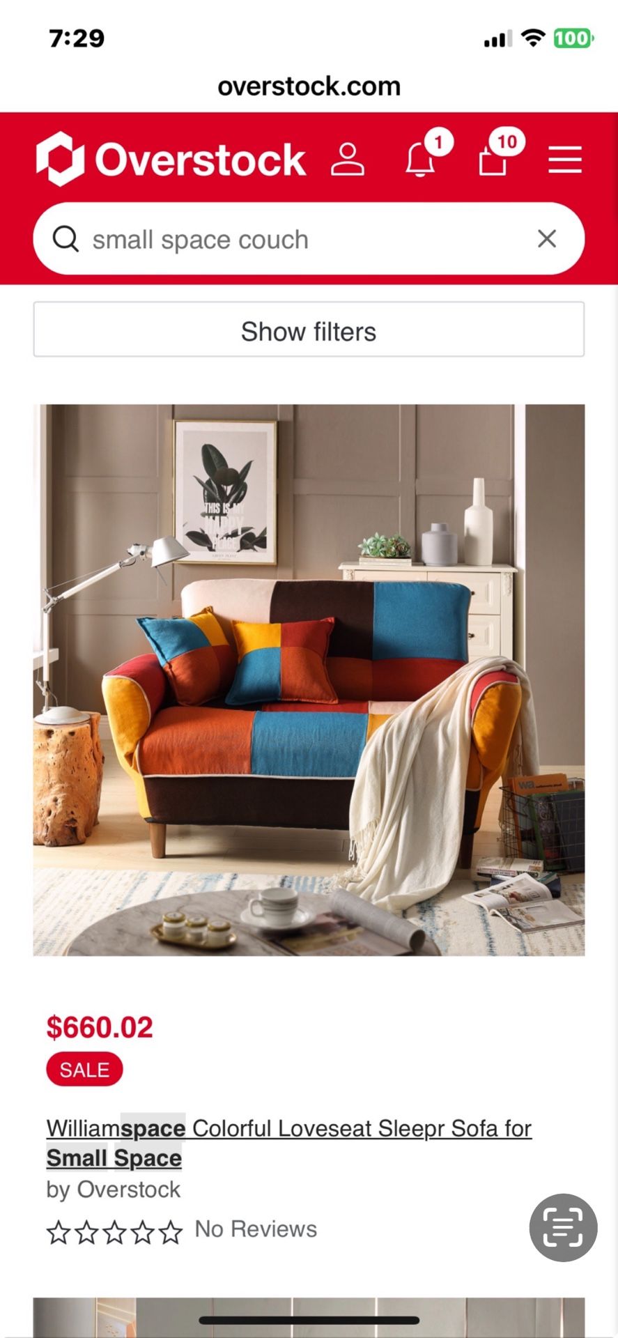 Eclectic Small Sofa
