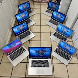 FIRM PRICE - 9 MacBooks (6 MacBook Pros, 3 MacBook Airs) with Chargers