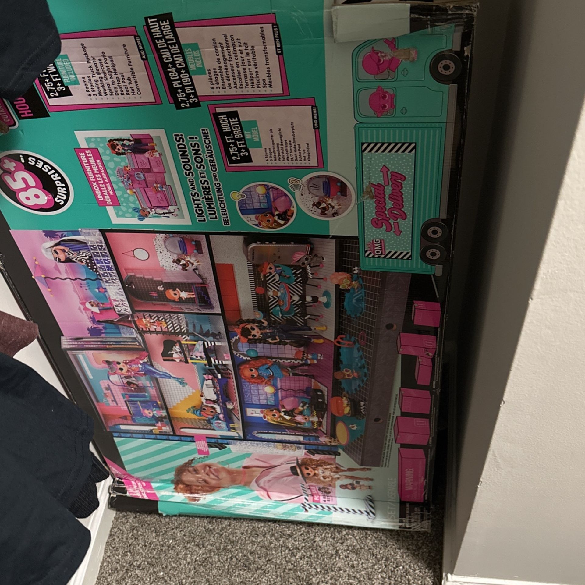 LOL Surprise OMG House Real Wood Dollhouse With 85+ Surprises for Kids Ages