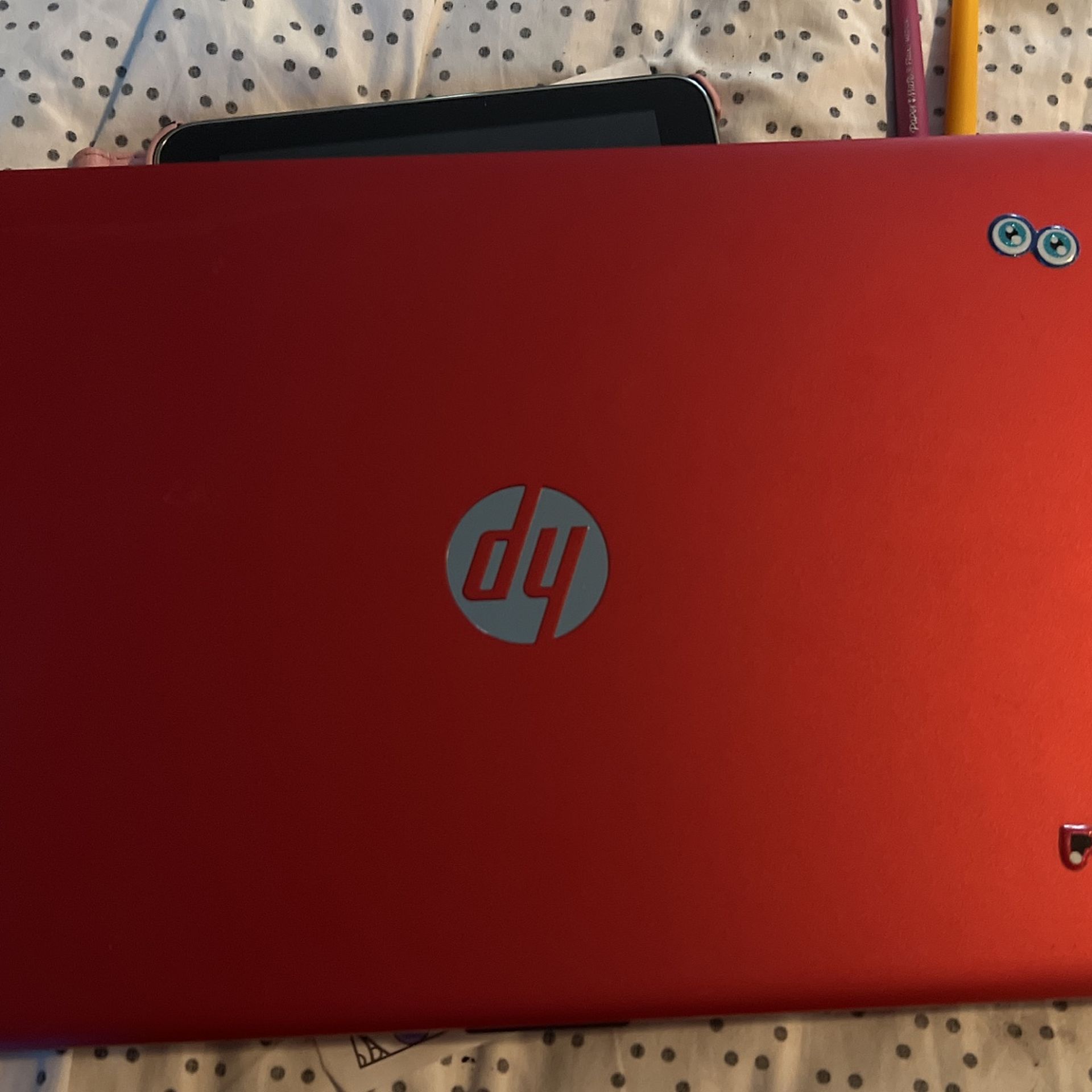 HP red 16.7” Laptop 