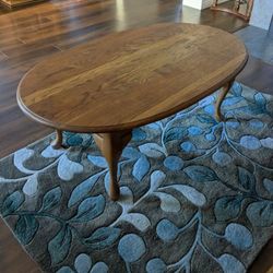 Solid Oak Oval Coffee Table 