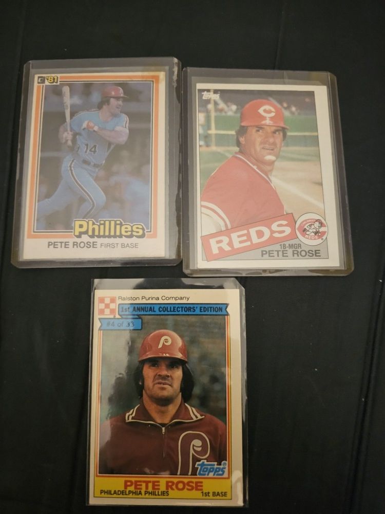 3 Card Lot Pete Rose
