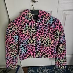 Brand New Women's Pink Leopard Jacket M