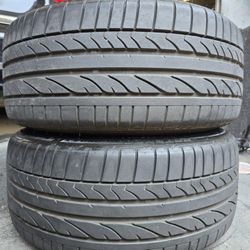 (2) 225 40 18 Bridgestone Run Flat Tires 