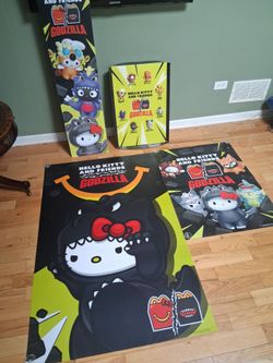 McDonald's Hello Kitty x Godzilla Promotional Poster Set