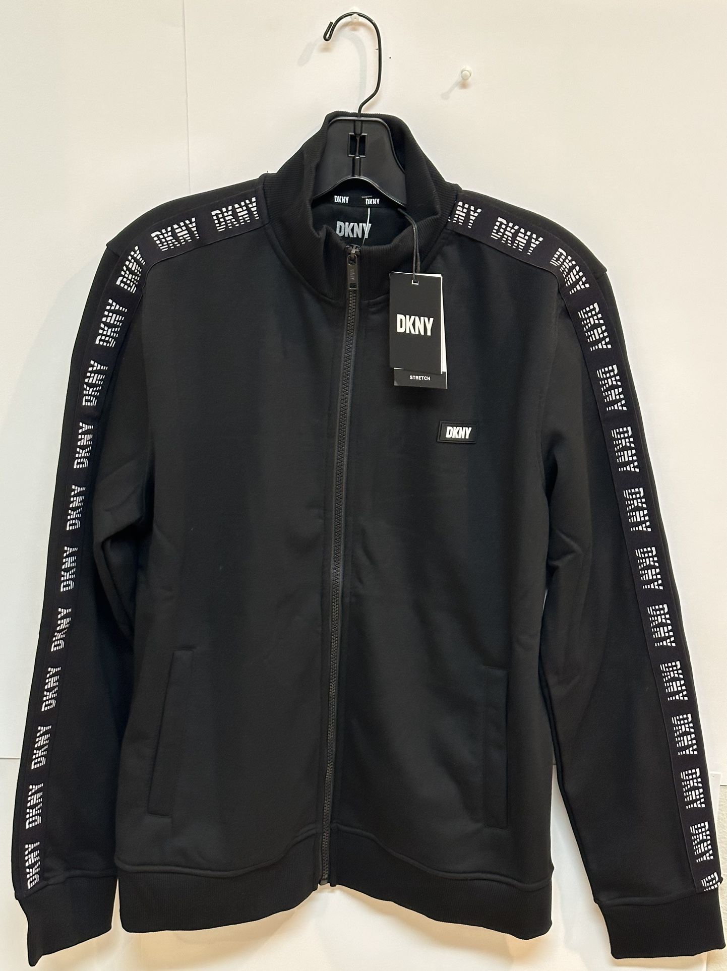 DKNY Men’s Fordham Logo Track Jacket | Black | M