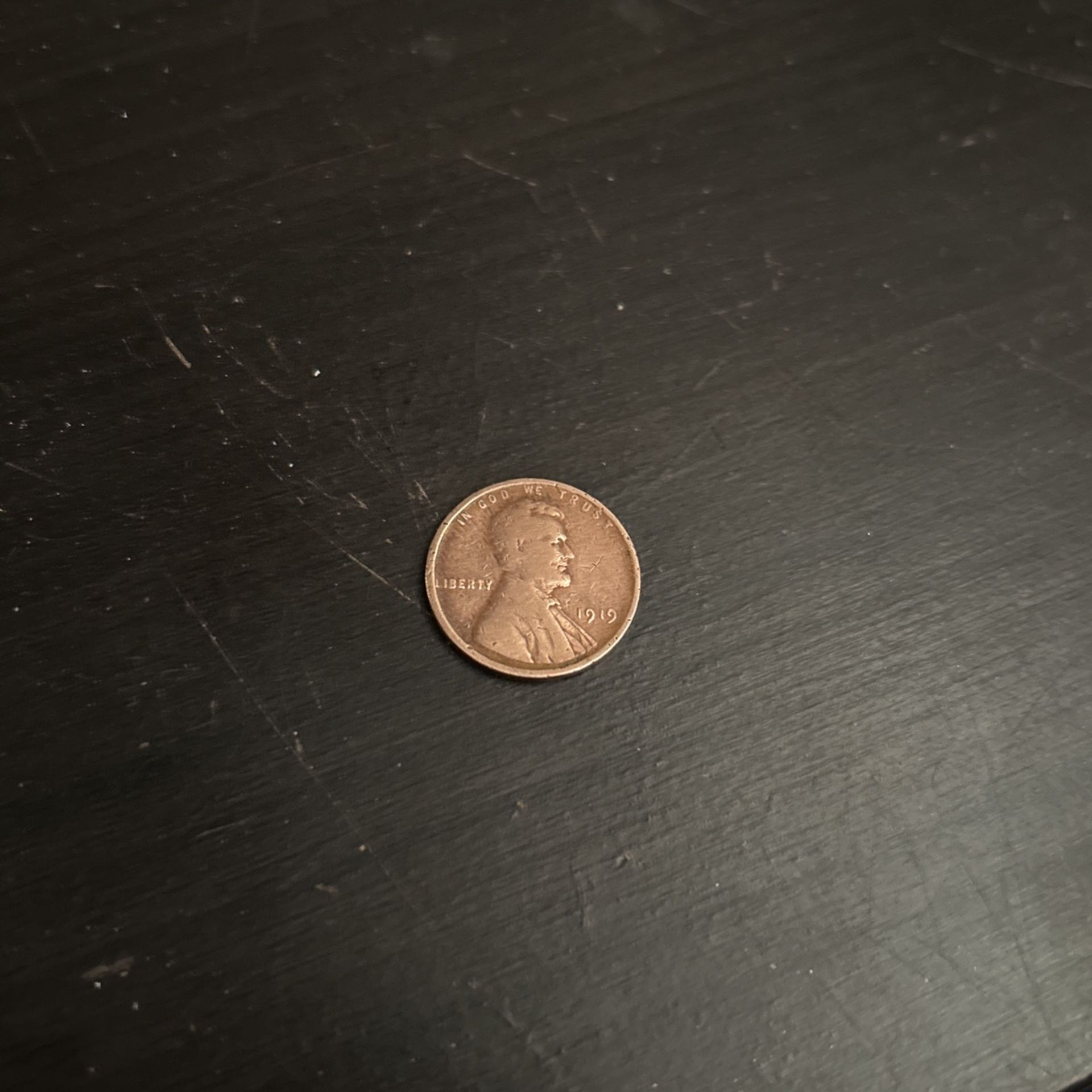 1919 Wheat Penny Coin Error Broad Struck