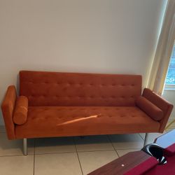 Pumpkin Orange Modern Sofa