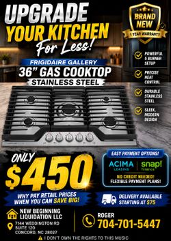 Frigidaire 36 inch gas cooktop