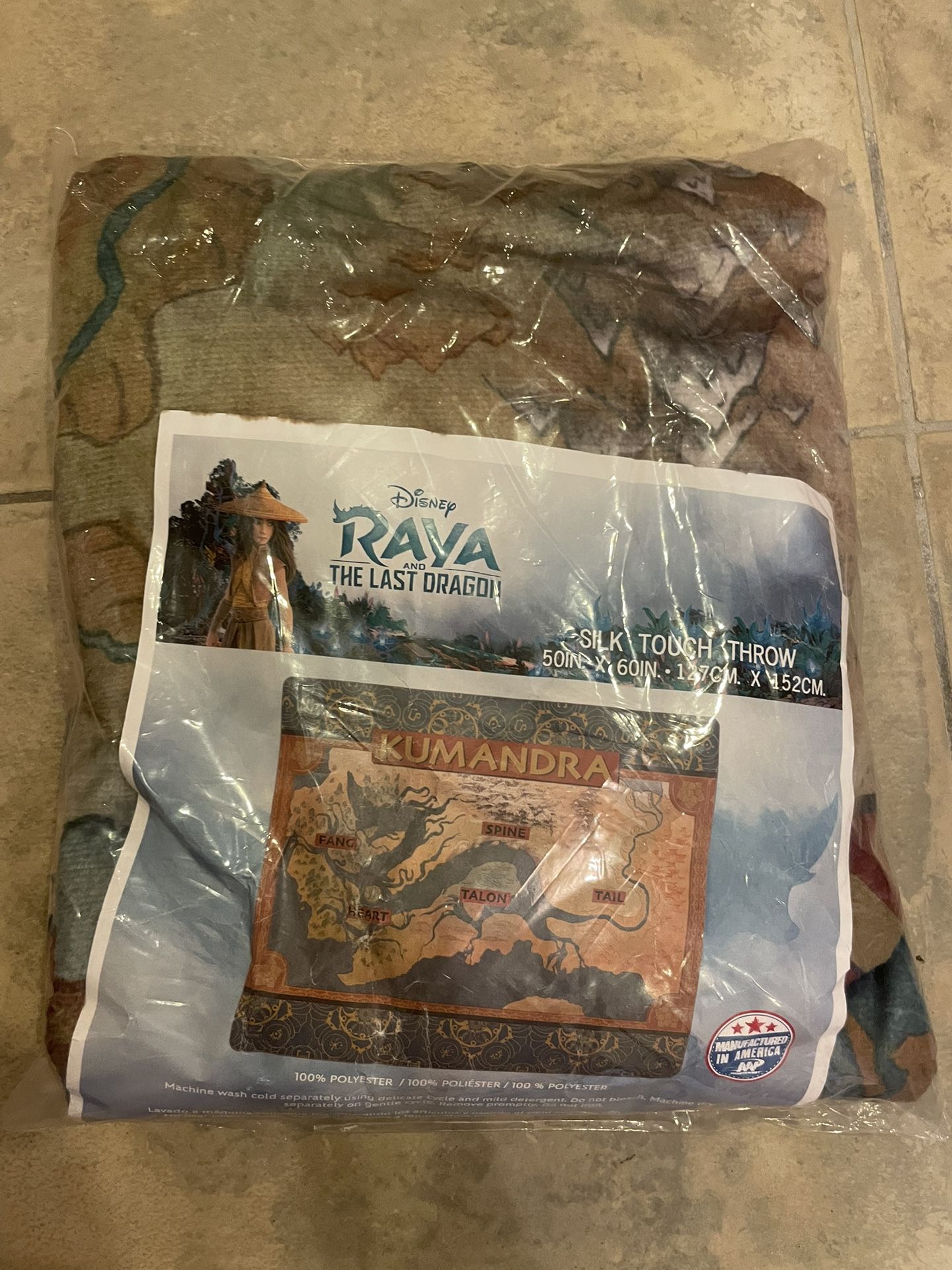 Disney Raya And The Last Dragon Silk Touch Throw Brand New