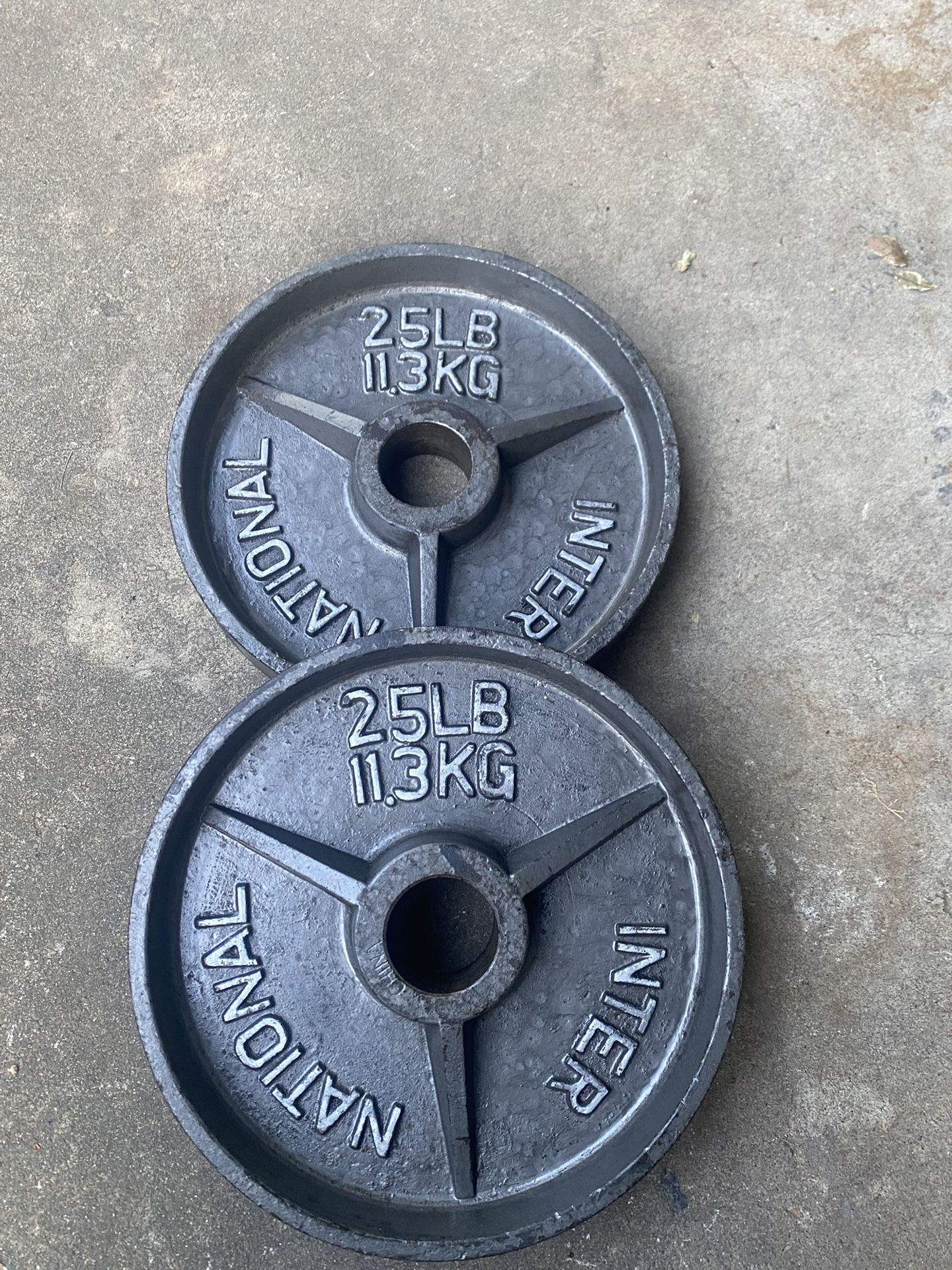 Pair Of 25 LB Olympic Plates 2” Hole