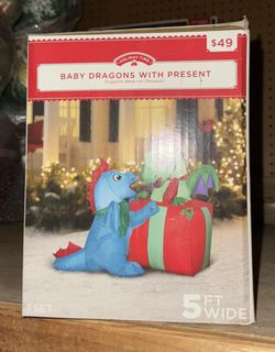 Inflatable Dragons Lawn Ornament 