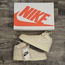 Nike Air Force 1 Mid Stussy Fossil Size 9 Mens